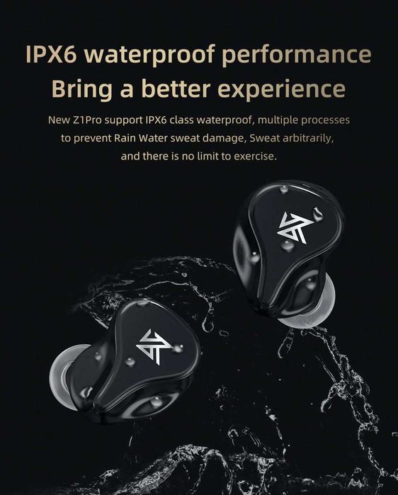 Продам новые восстановленные беспроводные наушники KZ Z1 PRO