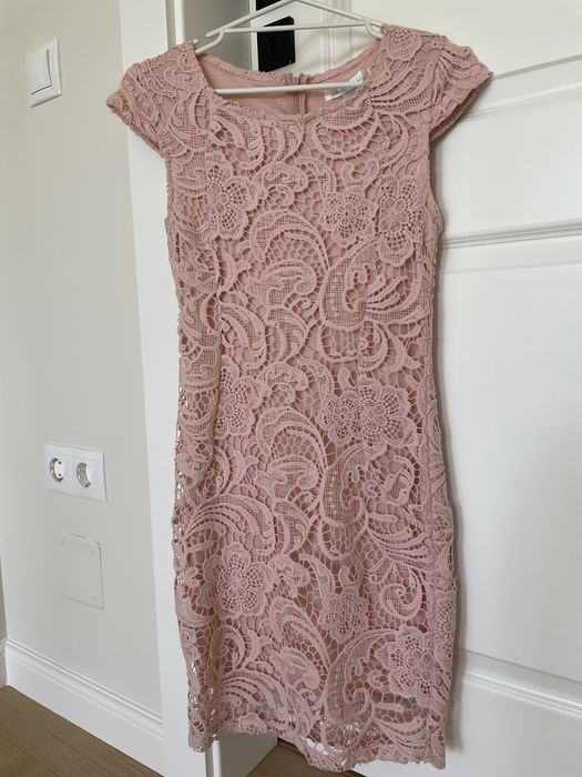 Rochie New Yorker marime 34 roz cu dantela