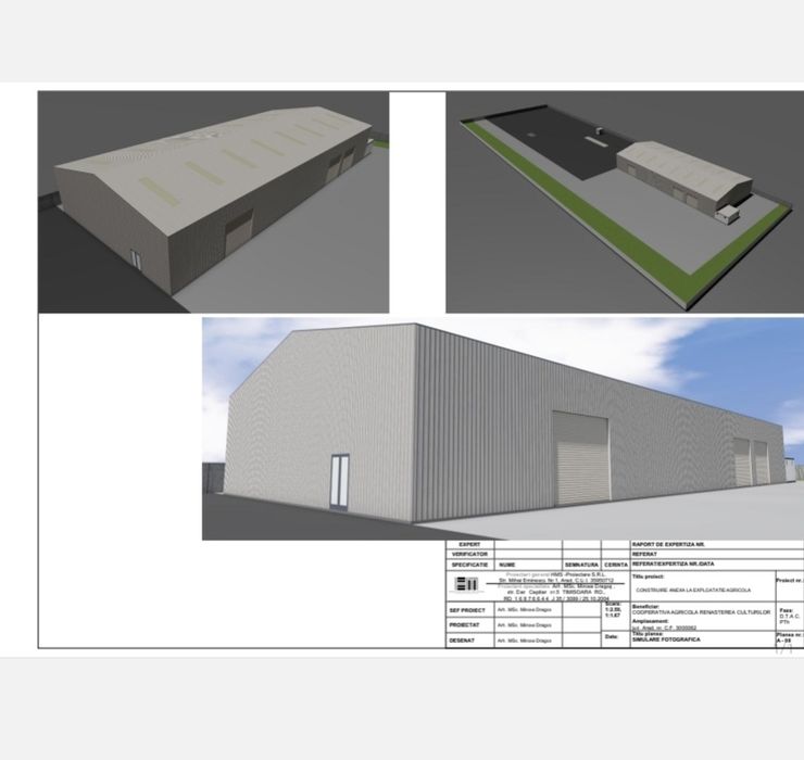 Vand teren cu Proiect de Hala Dn Arad Oradea Zimand1.7HA