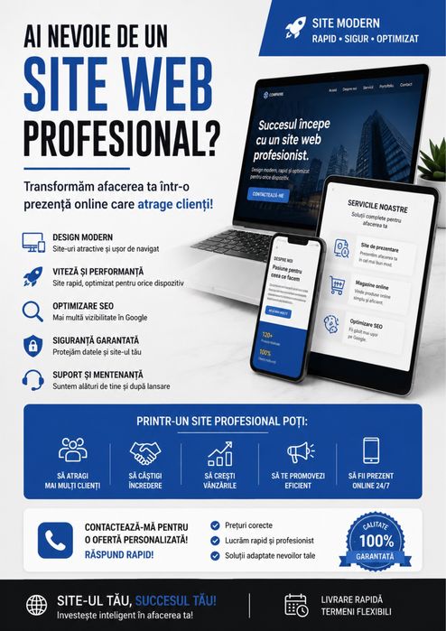 Realizare Website Profesional | Site de Prezentare | Magazin Online | SEO & Google
