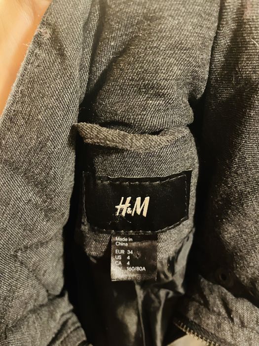 Geaca palton iarna H&M gri dama S/34