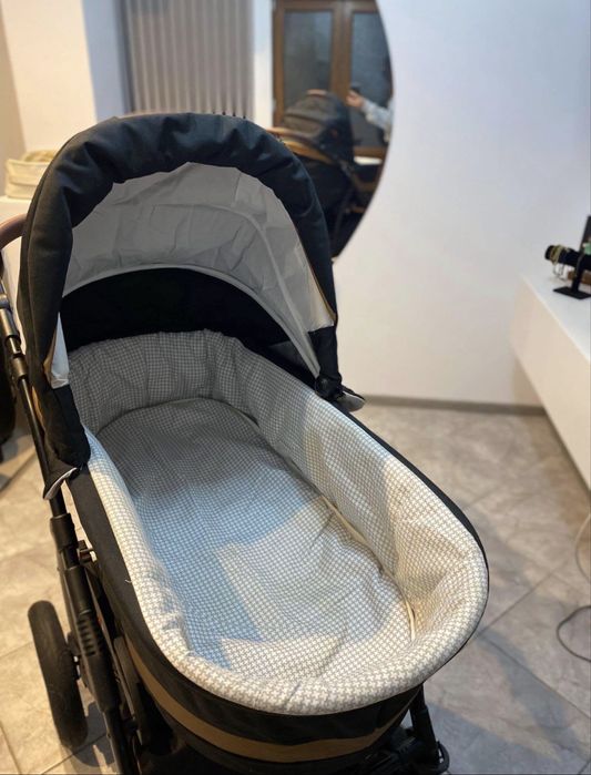 CĂRUCIOR BABIES 3 în 1 - Optima Dark Black Gold 700 Lei