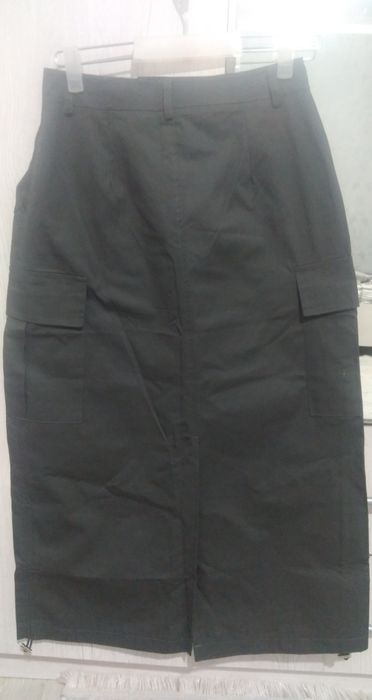 Карго юбка в сером цвете