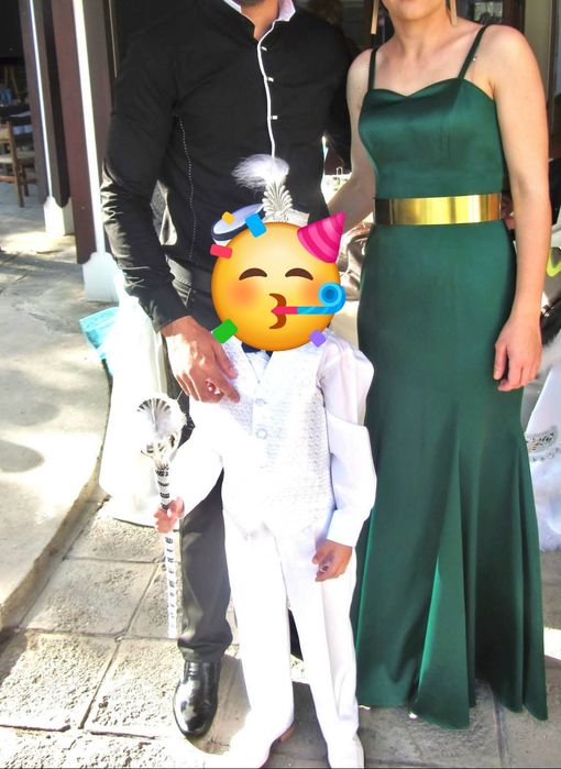 Официална зелена рокля