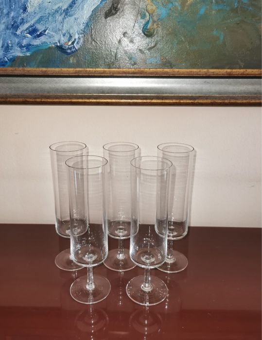 Кристални чаши за шампанско, кристални флейти 70 те години супер яки !