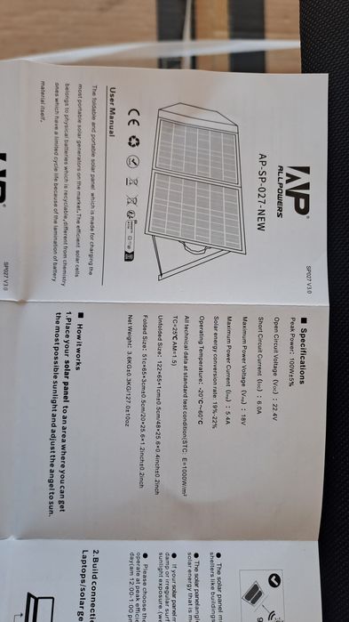 Соларен панел 18v/100w