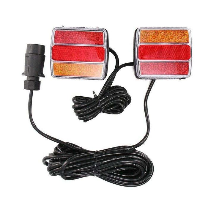 LED диодни стопове, 12V с магнит и окабеляване, 5 функции, комплект