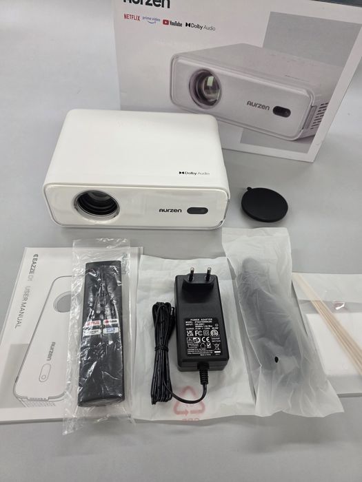 Смарт Проектор с Автофокус, Dolby Audio, HDR10 и Native 1080P, Aurzen