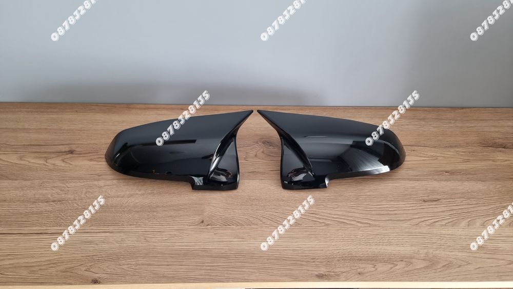 Капаци за огледала BMW F10 F11 F12 F01 Facelift черен гланц M Style щипки