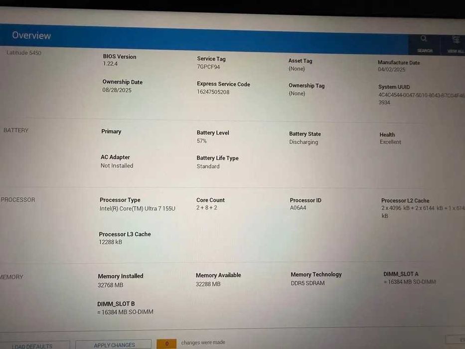 Dell Latitude Ultra 7 155U, 32 GB Ram
