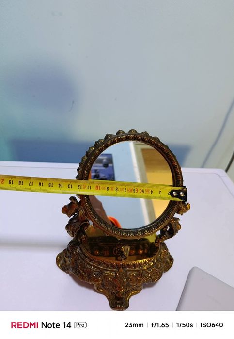 Винтидж масивно  бароково бронзово огледало
