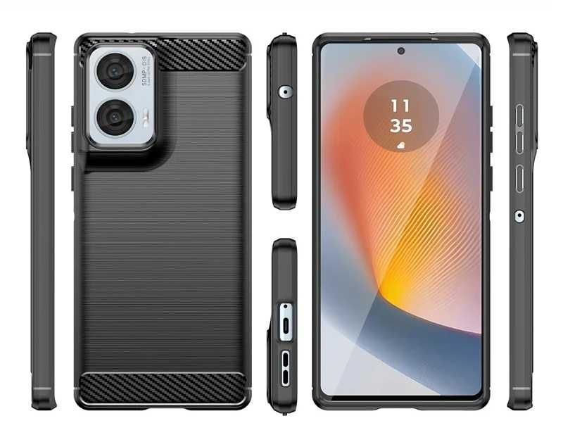 Motorola Edge 50 Fusion / Pro / Ultra - Удароустойчив Кейс Гръб CARBON