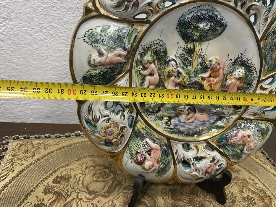 Италианска порцеланова чиния Capodimonte Италия 1960