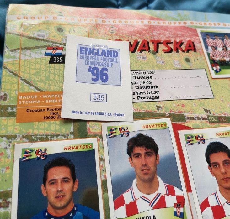 Panini set nelipit complet și Album gol Anglia 96 England 1996 euro