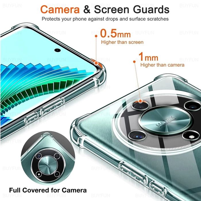 Honor Magic 8 Lite / Удароустойчив силиконов кейс с камера протектор