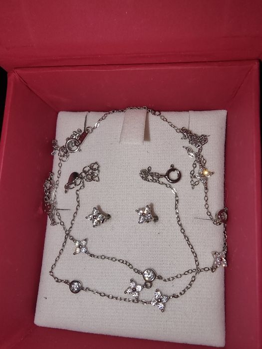 Дамски сребърни бижута Celestia с Родий и Цирконий