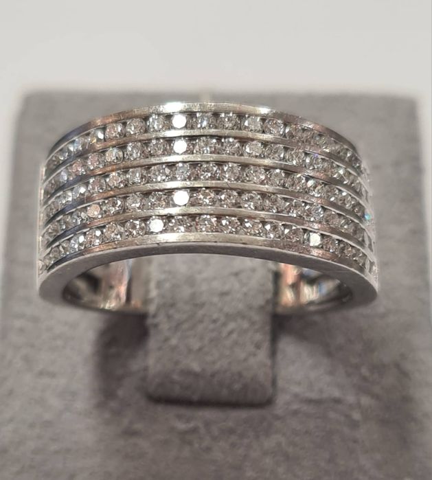 Inel din platina 950, cu diamante naturale, IAU807