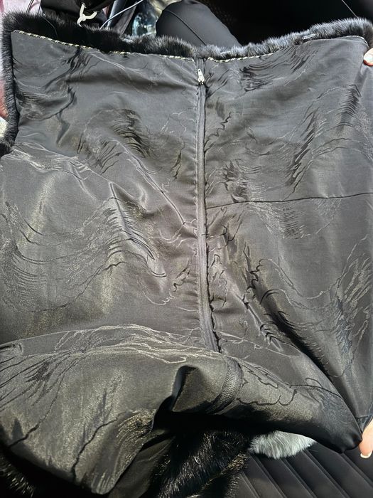 Шуба черная норка