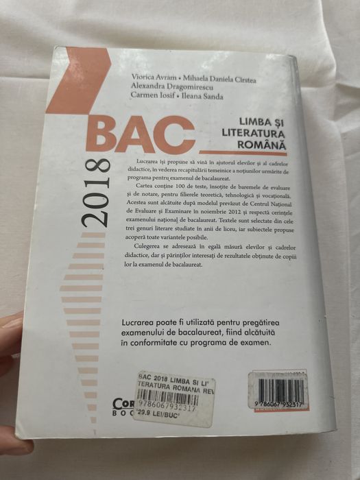 Carte bac romana