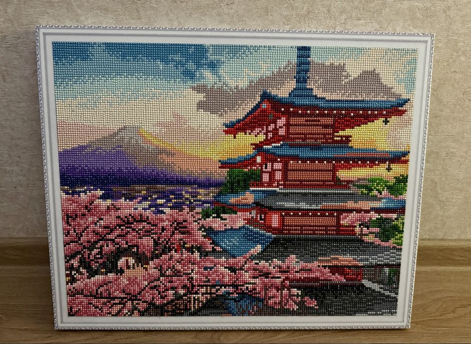 Pictură cu diamante: Pogoda în Tokio- Goblen realizat manual