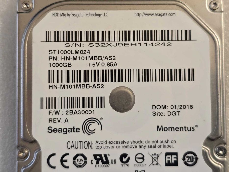 Hard Disk Laptop Seagate Thin ST1000LM024, 1TB, 5400rpm, 8MB, SATA 2