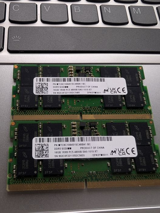 Okazie ‼️ Memorie Laptop 32GB DDR5 dual Channel 4800mhz !