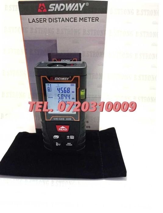 Dispozitiv Masura Laser 40m Sndway Digital Portabil Usor De Manevrat