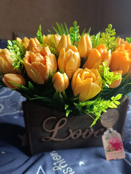 Очаровательные тюльпаны из мыла!!!