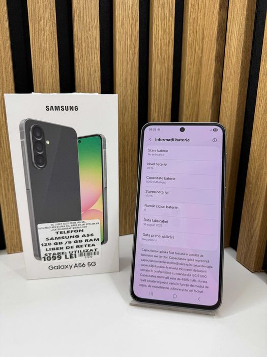 SAMSUNG A56 (0 Cicluri de incarcare) / 128GB 8GB Ram / FACTURA / GARANTIE #57870