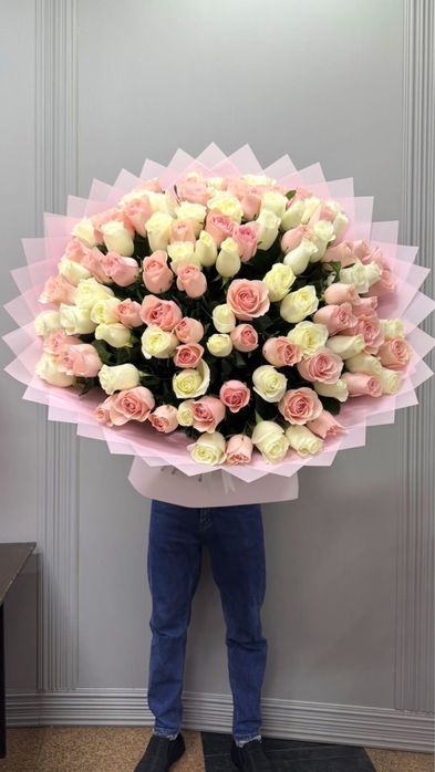 Цветы 101 роза букет