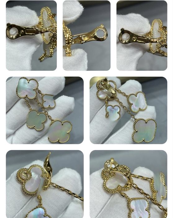 Van cleef 4х клевер , желтое золото.