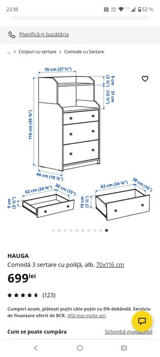 Dulap de haine doua bucăți Ikea