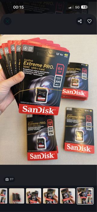 Карта памяти Sandisk Extreme Pro 128 GB