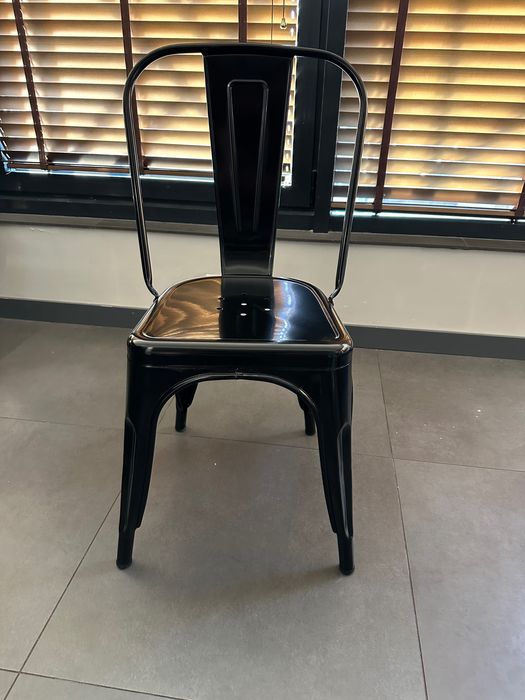 Метален трапезен стол с облегалка +24м гаранция