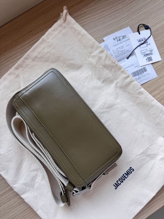 Jacquemus маслено зелена чанта 100% оригинал с касова бележка