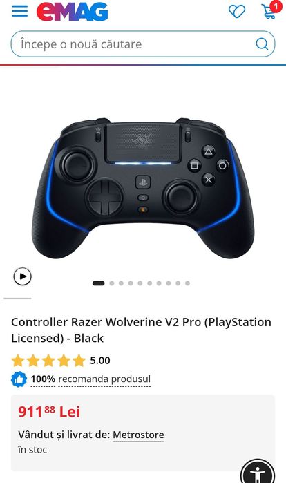 RAZER Wolverine V2 Pro, PC, PS5 cu garantie eMag