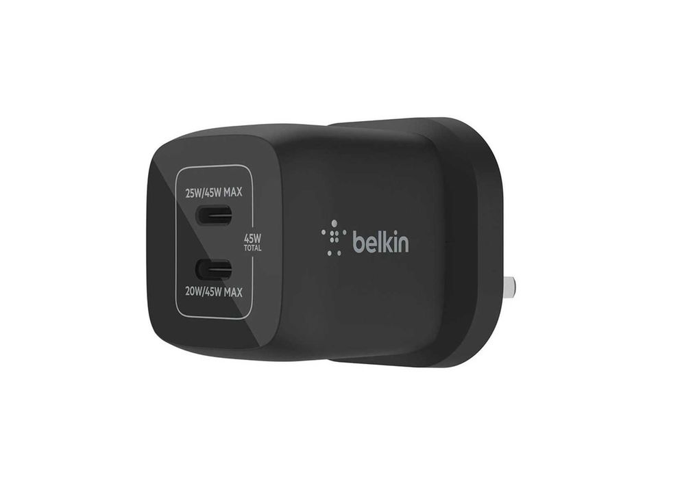 ( Сетевое ЗУ BELKIN 45W Dual USB-C GaN Charger Black