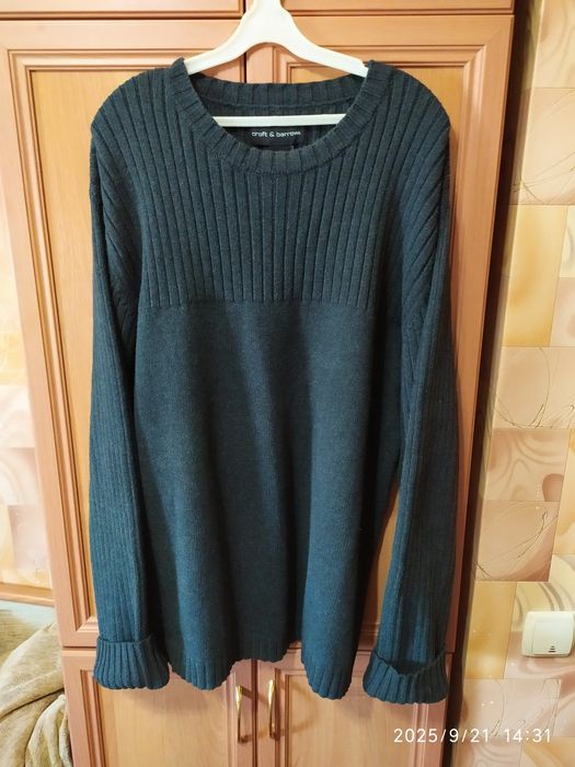 Кофта-полувер мужской. Шерсть 100%.