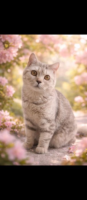 Отдам даром котенка британского ему годик в хорошую семью