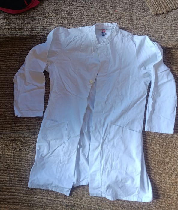 Pantaloni lucru/munca/salopeta albi faiantari zidari"Planam"noi52/64