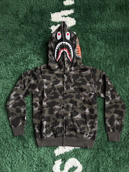 Hanorac Bape Shark Negru L, XL - Zip Up Camo Hoodie