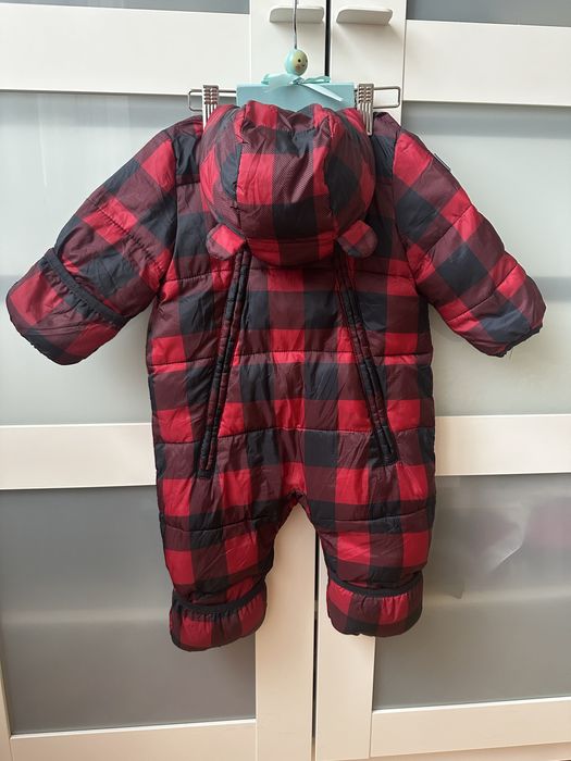 GAP много дебел зимен бебешки космонавт с ушички 3-6 месеца