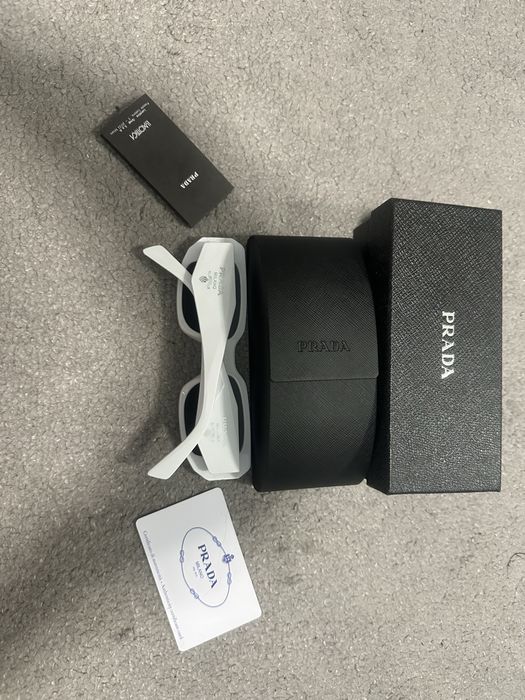 ochelari prada de soare unisex albi