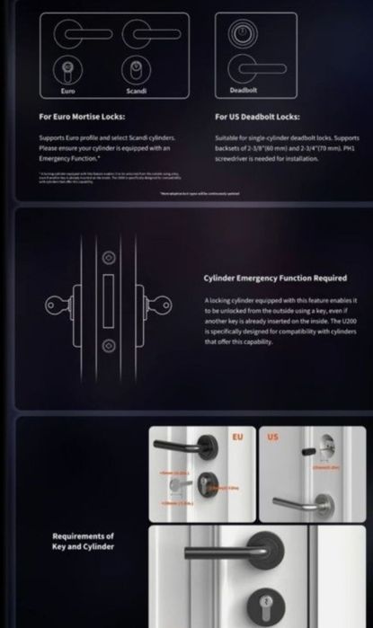 Aqara Smart Lock U200 Lite - ‼️ MОСТРА‼️