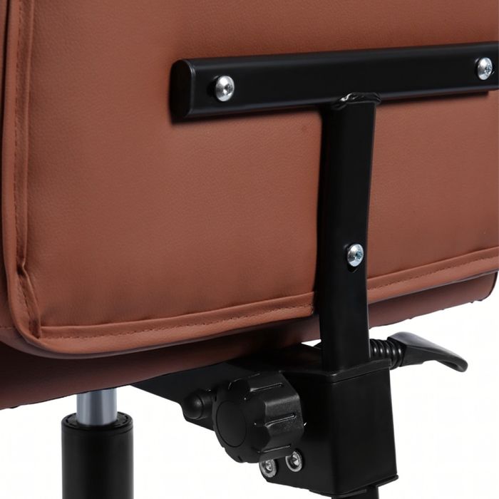 Ергономичен офис стол с лумбална опора от еко кожа – комфорт