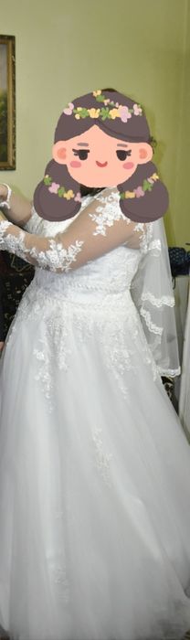Rochie de mireasa și voal