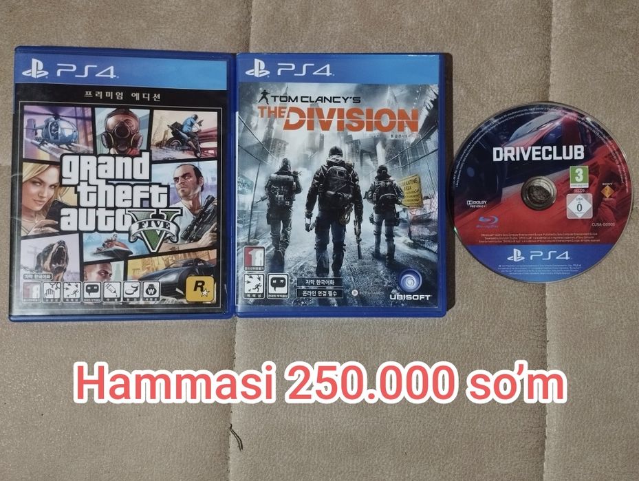 PS3/PS4/PS5 uchun orginal xit oʼyinlar