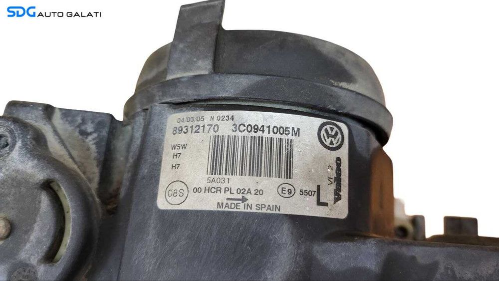 Far Stanga FARA Xenon Volkswagen Passat B6 2005 - 2010 Cod 3C0941005M [A0146]