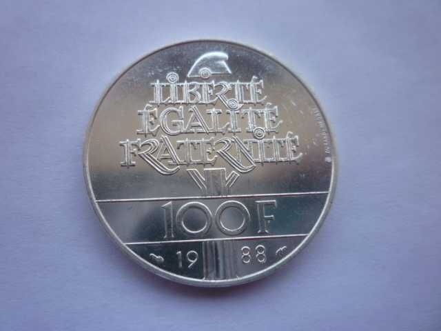 100 франка 1988г. Франция