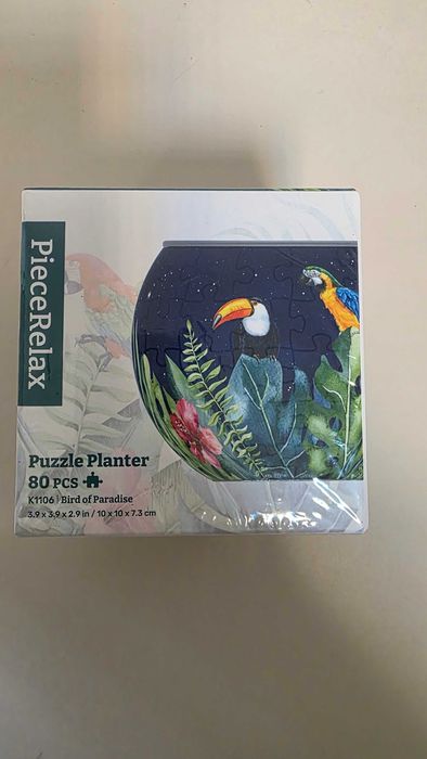 Puzzle 3D PieceRelax 80 piese – ghiveci Pasărea Paradisului, nou
